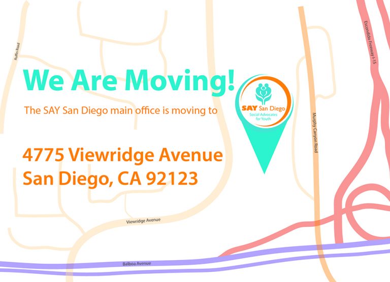 SAY San Diego's Main Office is Moving! SAY San Diego